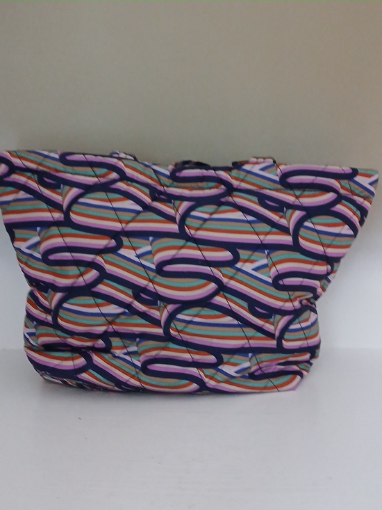 Vera Bradley Small East West Tote- Retro Ribbons - Picture 3 of 5